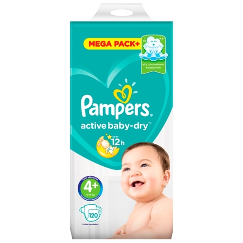 Pampers подгузники Active Baby-Dry 4 (10-15 кг) 120 шт.