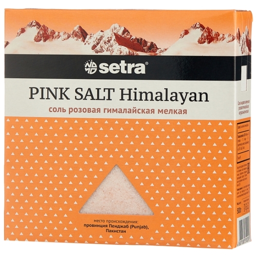 Setra Соль Гималайская розовая мелкая, 500 г ПерекрестОК 