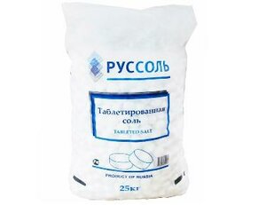 Соль таблетированная Руссоль 25 кг ПерекрестОК 