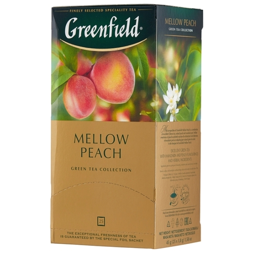 Чай зеленый Greenfield Mellow Peach в пакетиках ПерекрестОК 