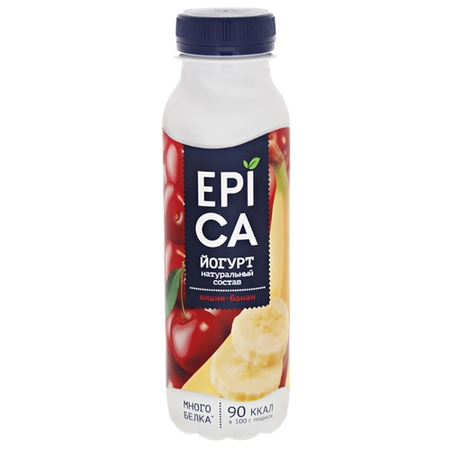 Питьевой йогурт EPICA вишня - банан 2.5%, 290 г ПерекрестОК 