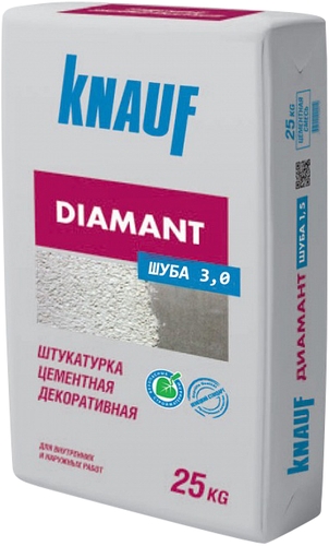 Штукатурка Кнауф Диамант цементная декоративная 25 кг короед зерно 2.5 мм