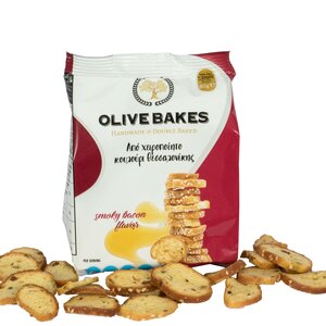 Хлебобулочные изделия Сухарики пшеничные со вкусом бекона OLIVE BAKES 80г Простор 