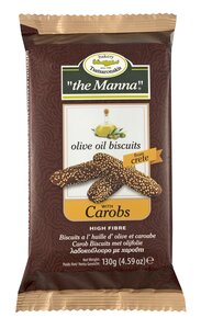 Хлебобулочные изделия Печенье с оливковым маслом и кэробом MANNA 130г