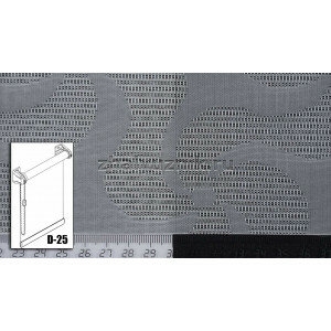 Рулонная штора системы D-25 с тканью - Элика серый (Амиго) Сделай Сам 