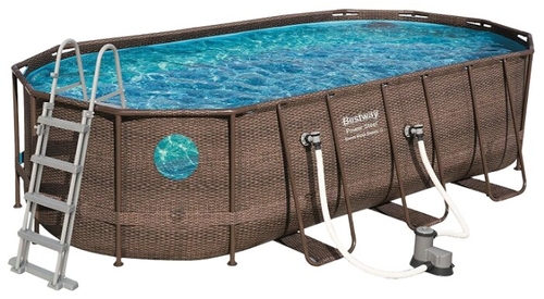Бассейн Bestway Power Steel Deluxe Series Piscine Ovale Marron 56716 Сима ленд 