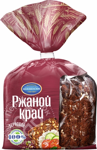 Хлеб Ржаной Край Зерновой нарезка 300г