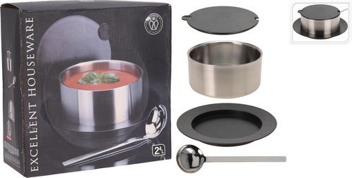 Набор для супа Excellent Houseware, A12300210, серебристый, 2,4 л, 4 предмета Светофор 