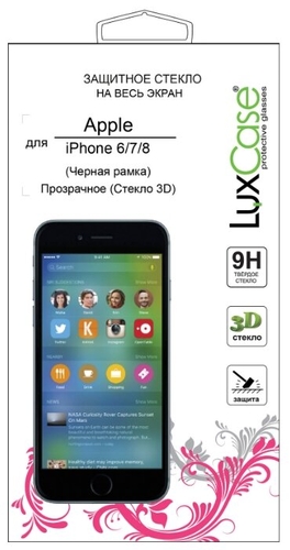 Защитное стекло LuxCase 3D FG для Apple iPhone 6/7/8