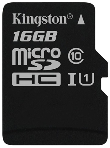 Карта памяти Kingston Canvas Select microSDHC Class 10 UHS-I U1 16GB + SD adapter (SDCS/16GB) Связной 