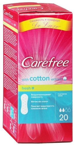 Carefree прокладки ежедневные Cotton extract