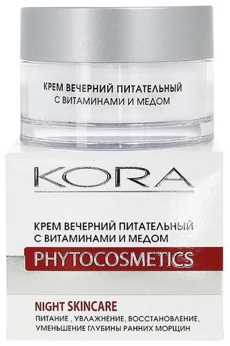 Kora Phytocosmetics Крем вечерний питательный с витаминами и медом для лица Тианде 
