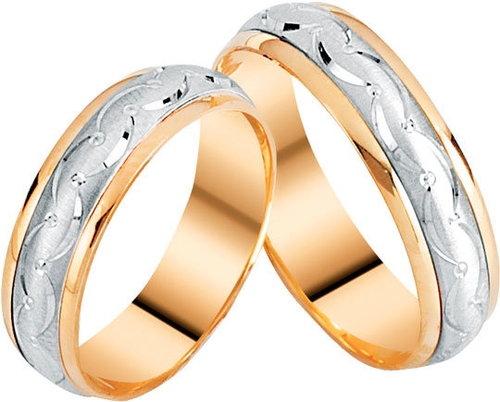 Золотое обручальное парное кольцо Yaselisa Царское золото Лида