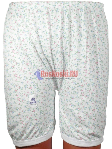 Панталоны женские Амтекс для бабушек, хлопок (хб - 100%), длинные, в цветочек
