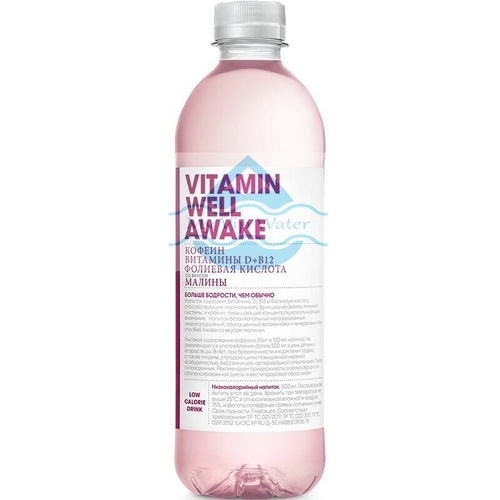 Напиток «Vitamin Well» Awake, Малина, 0,5л, пластик Веста 