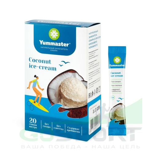Диетические продукты Yummaster Кокосовое мороженое 20 x 2 г