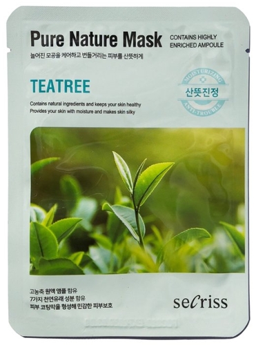 Secriss маска тканевая Secriss Pure Nature Mask Pack Tea Tree с экстрактом чайного дерева