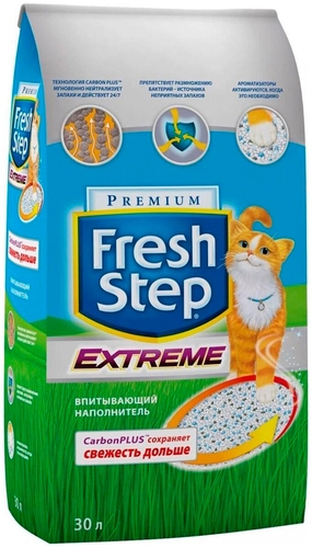 Fresh STEP CAT LITTER CLAY – Фреш Степ наполнитель впитывающий для туалета кошек (30 + 30 л)