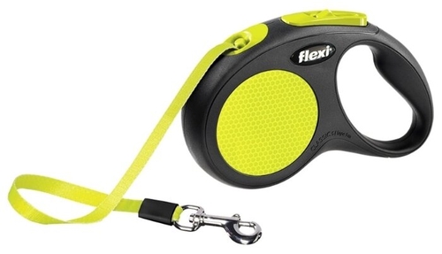 Поводок-рулетка для собак Flexi New Neon S ленточный