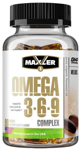 Омега жирные кислоты Maxler Omega 3-6-9 Сomplex (90 капсул)